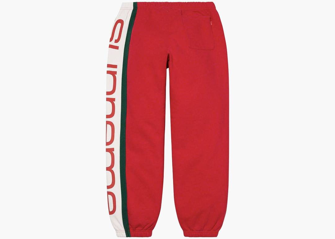 Supreme Big Logo Paneled Sweatpant Red