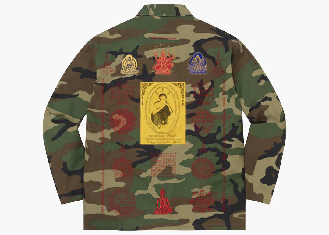 Supreme Blessings Ripstop Shirt Woodland Camo | Hype Clothinga