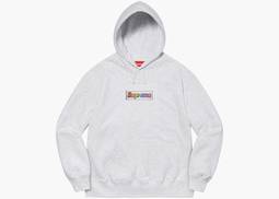 Supreme Bling Box Logo Hooded Sweatshirt Ash Grey | Hype
