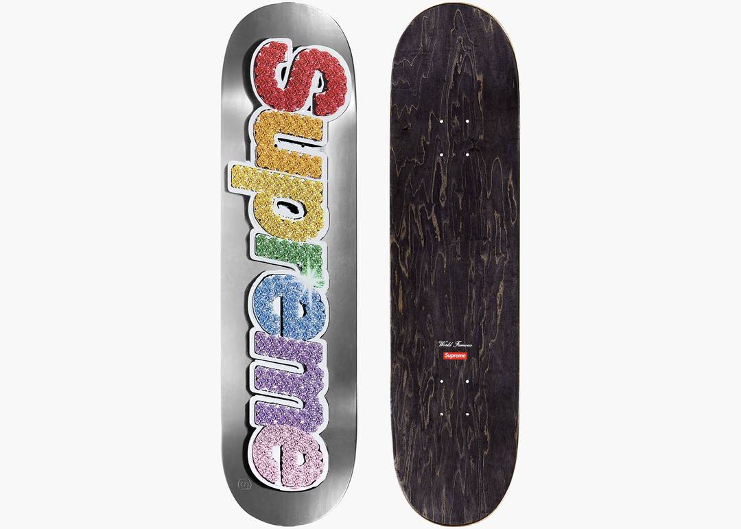 Supreme Bling Box Logo Skateboard Deck (SS22) Platinum | Hype 