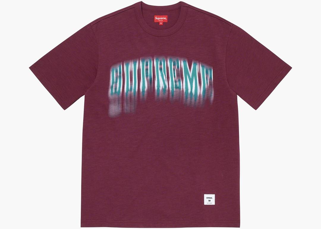 Supreme Blurred Arc T-shirt Top Plum