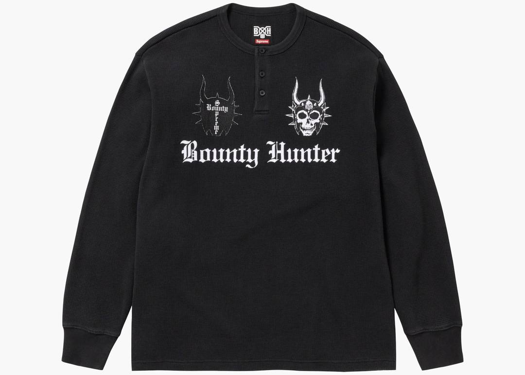 Supreme Bounty Hunter Thermal Henley L/S Top Black | Hype Clothinga