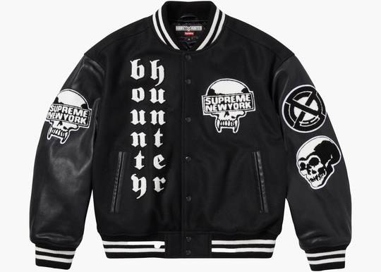 Supreme Bounty Hunter Varsity Jacket Black