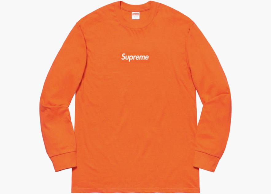 Supreme Box Logo L/S Tee Orange XL-