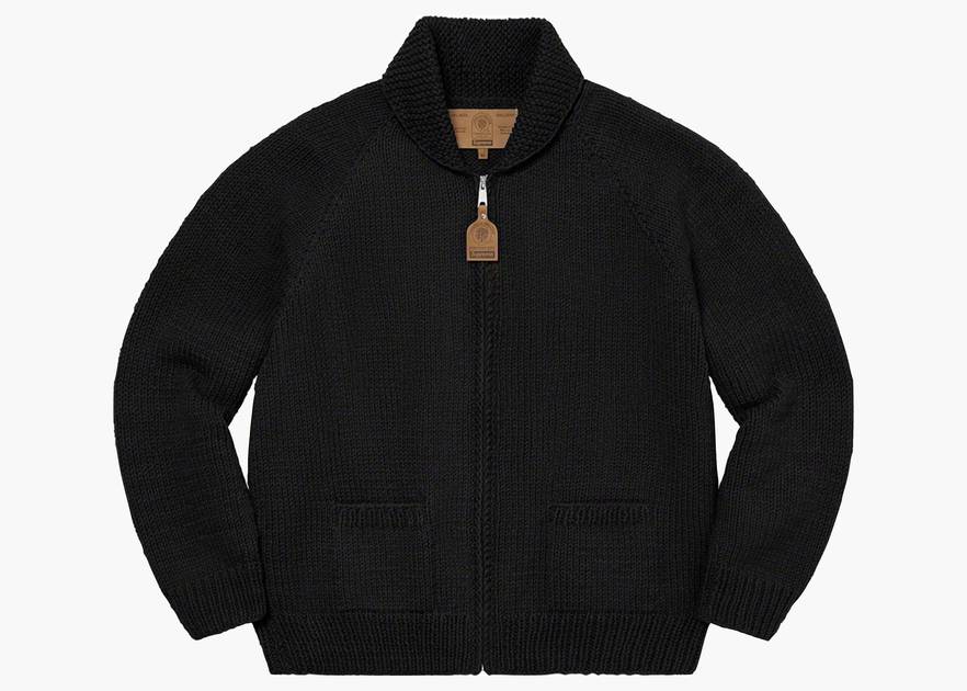 Supreme Box Logo Cowichan Sweater Black | Hype Clothinga