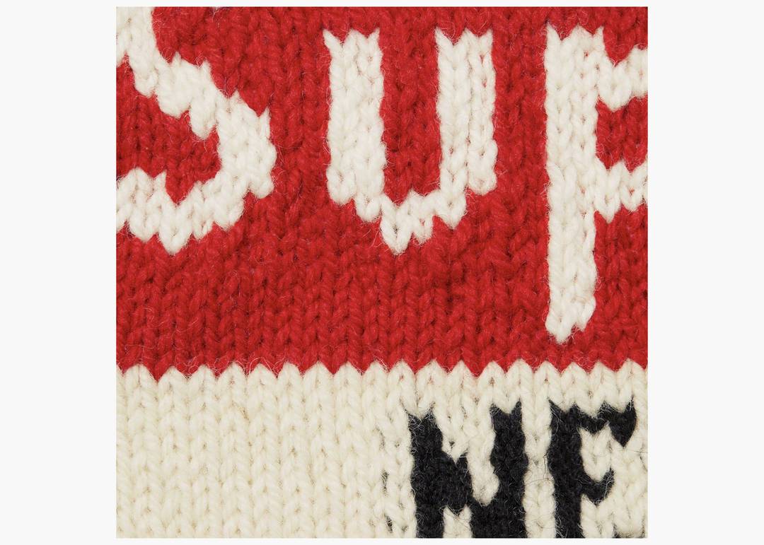 Supreme Box Logo Cowichan Sweater RoyalSupreme Box Logo Cowichan Sweater  Royal - OFour