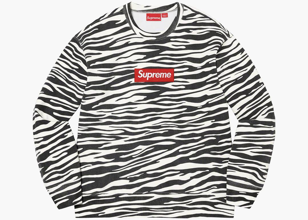 Supreme Box Logo Crewneck ゼブラ Zebra XL - スウェット