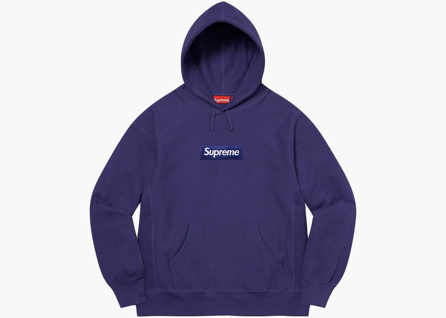Supreme Box Logo Hooded Sweatshirt (FW21) Washed Navy | Hype Clothinga