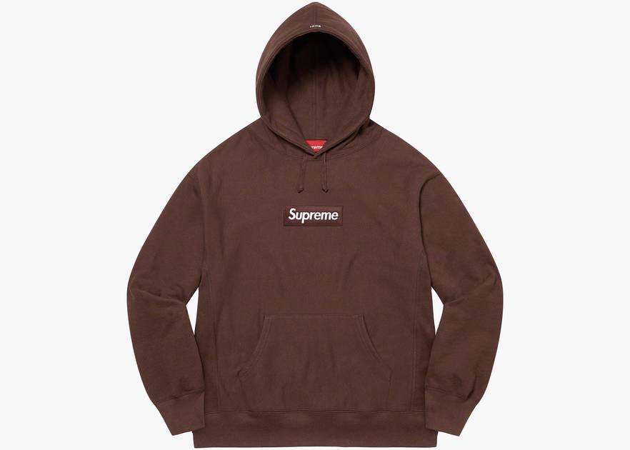 Supreme Box Logo Hooded Sweatshirt (FW21) Dark Brown | Hype Clothinga