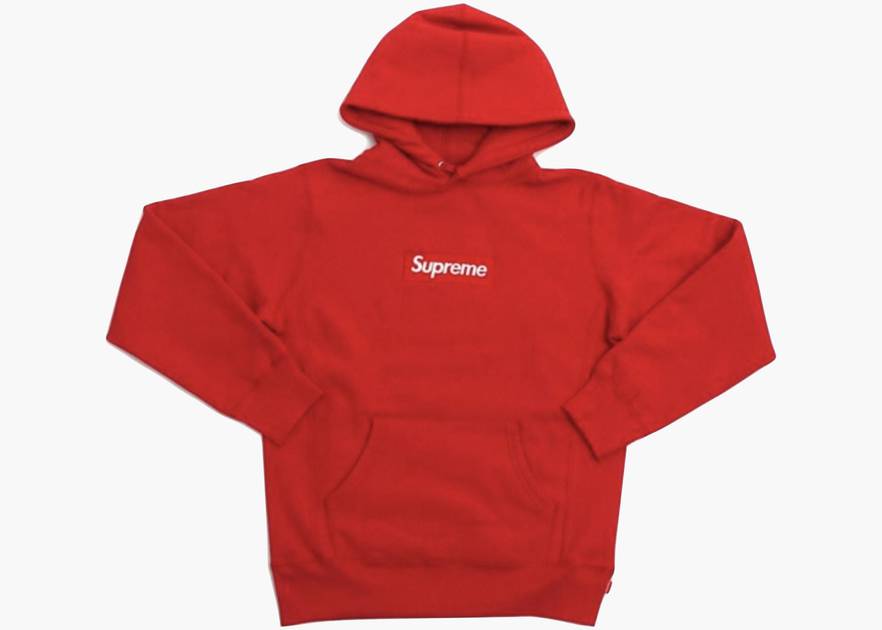 AUTHENTIC Supreme Box Logo Red Pullover Hoodie Sz XL Made In the