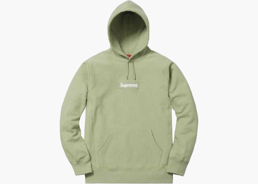 Supreme Box Logo Hooded Sweatshirt Sage