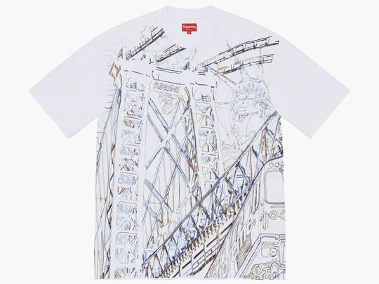 Supreme Bridge Embroidered S/S Top White | Hype Clothinga