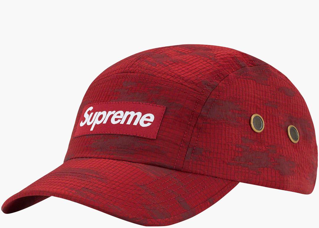 Supreme Broken Camo Camp Cap Red | Hype Clothinga