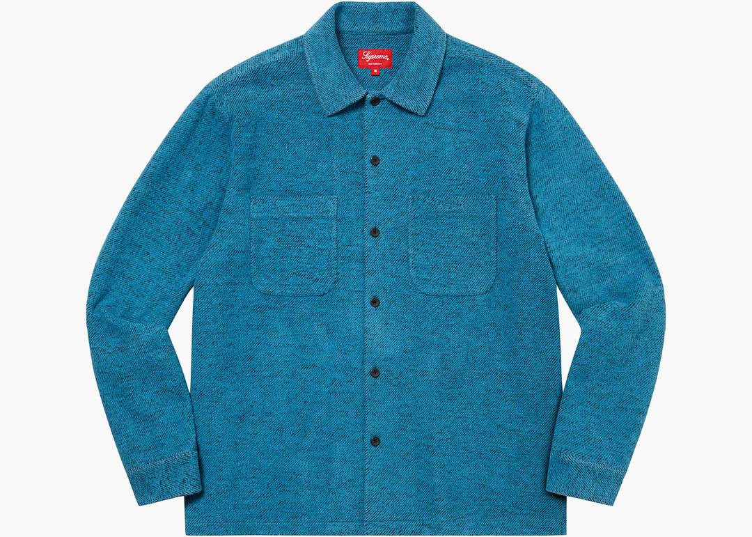 Supreme Brushed Flannel Twill Shirt Blue | Hype Clothinga