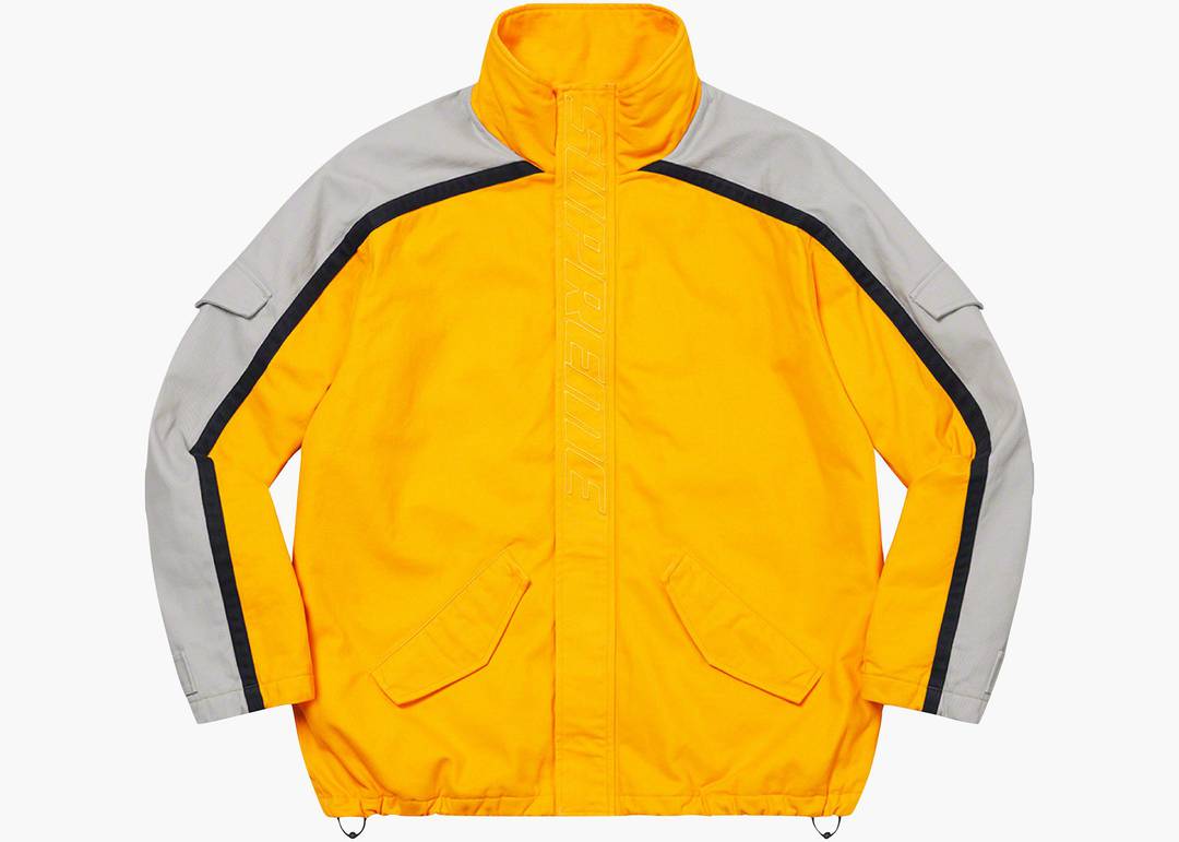 Supreme Brushed Twill Zip Jacket Yellow | Hype Clothinga