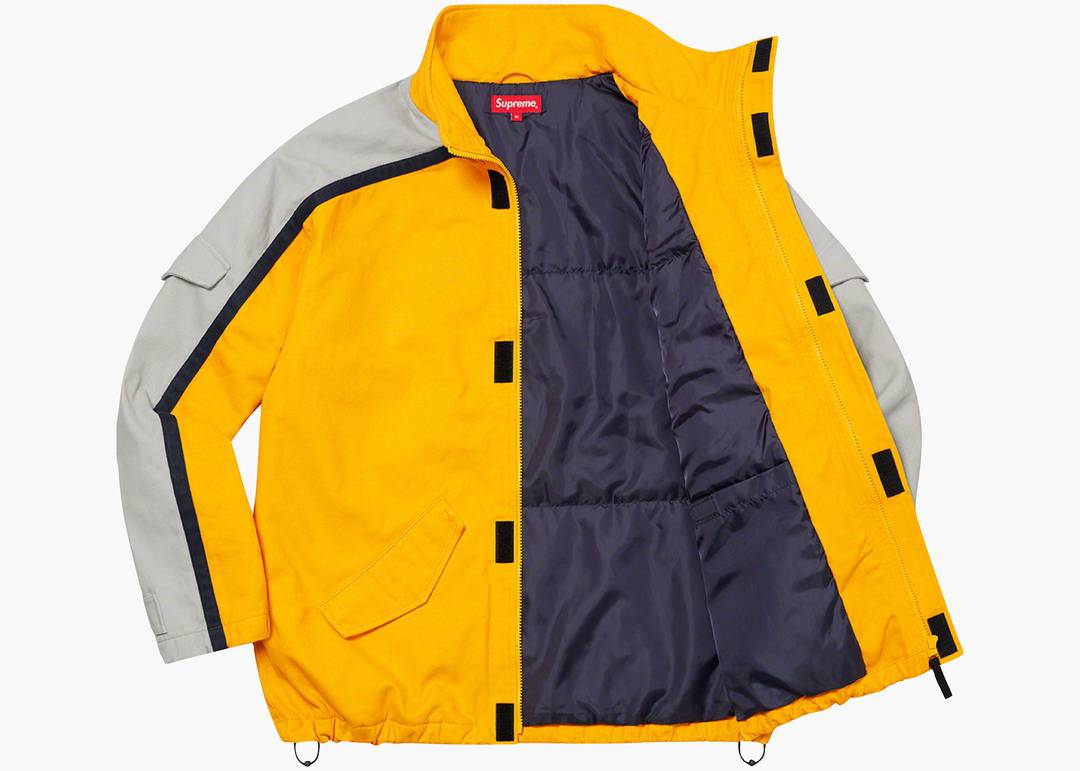 Supreme Brushed Twill Zip Jacket Yellow | Hype Clothinga