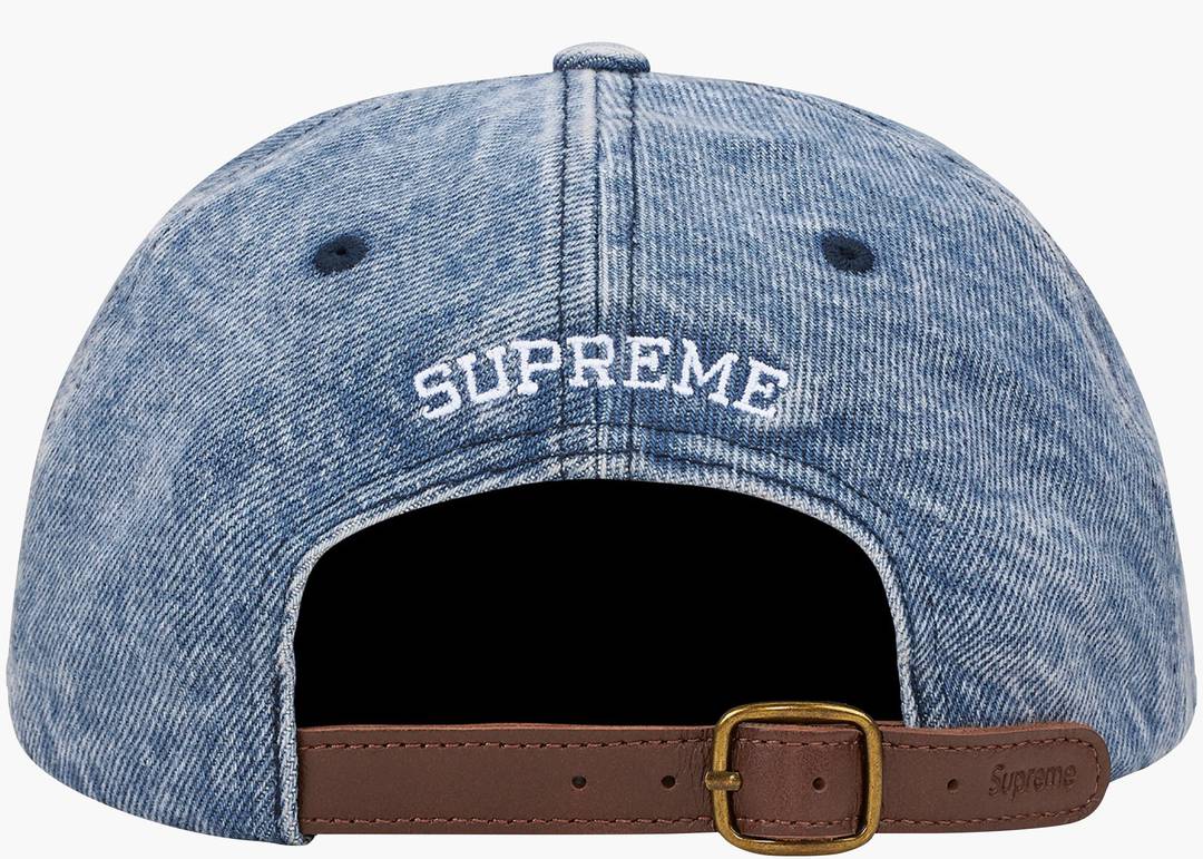 Supreme Burberry Denim 6-Panel Washed Blue | Hype Clothinga