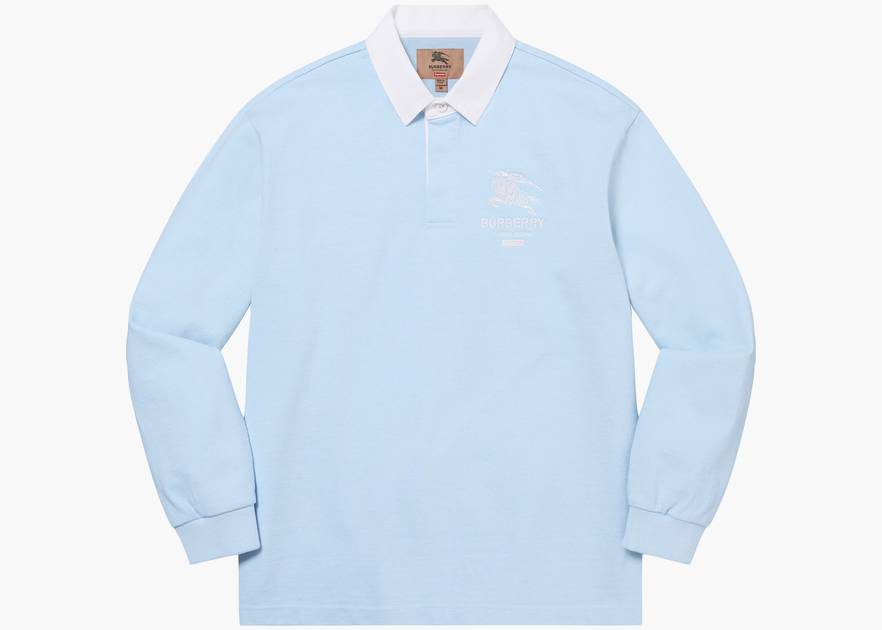 Supreme Burberry Rugby Pale Blue | Hype Clothinga