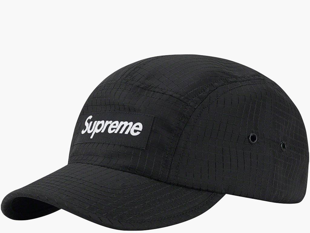 Supreme Camo Ripstop Camp Cap Black | Hype Clothinga