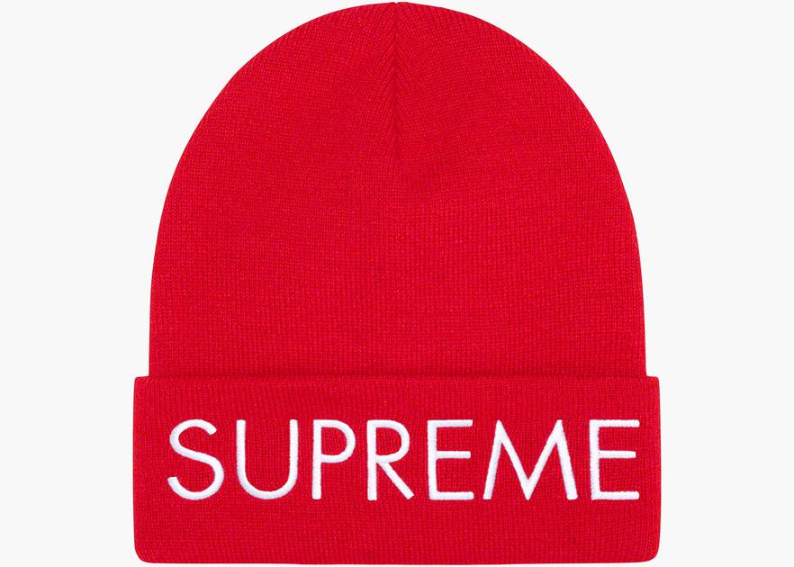 Supreme Capital Beanie Red | Hype Clothinga