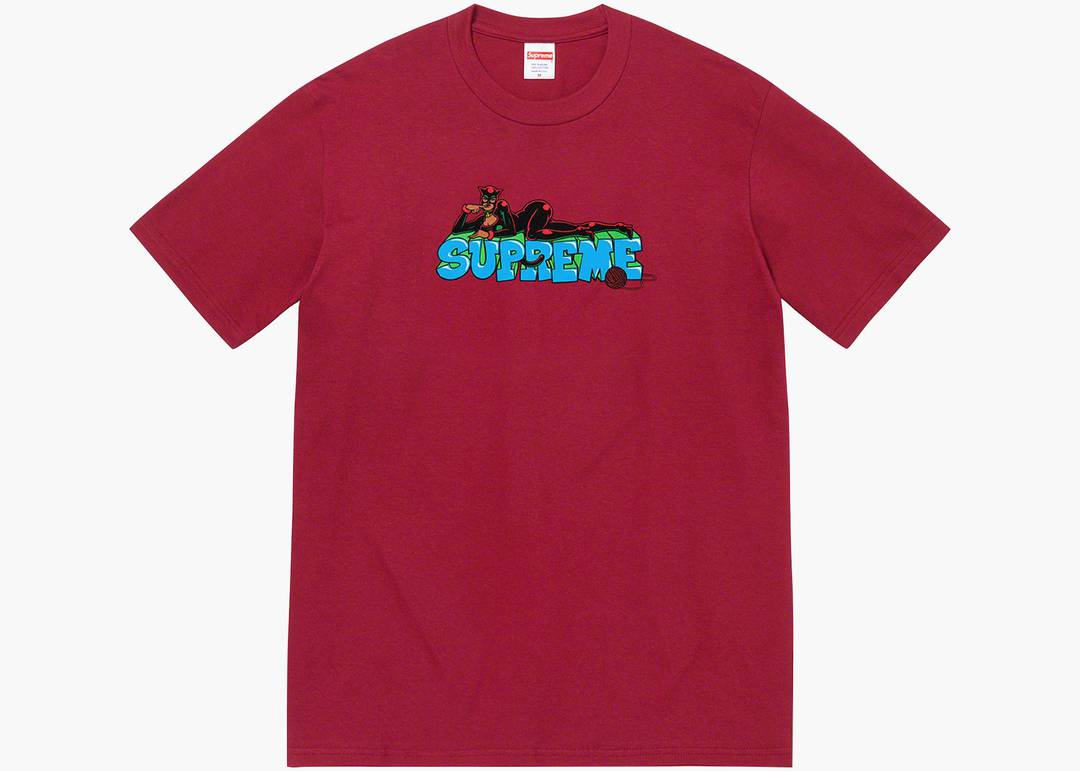 Supreme Catwoman Tee Cardinal | Hype Clothinga