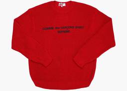 Supreme Cdg Sweater Red Supreme Cdg Sweater Red