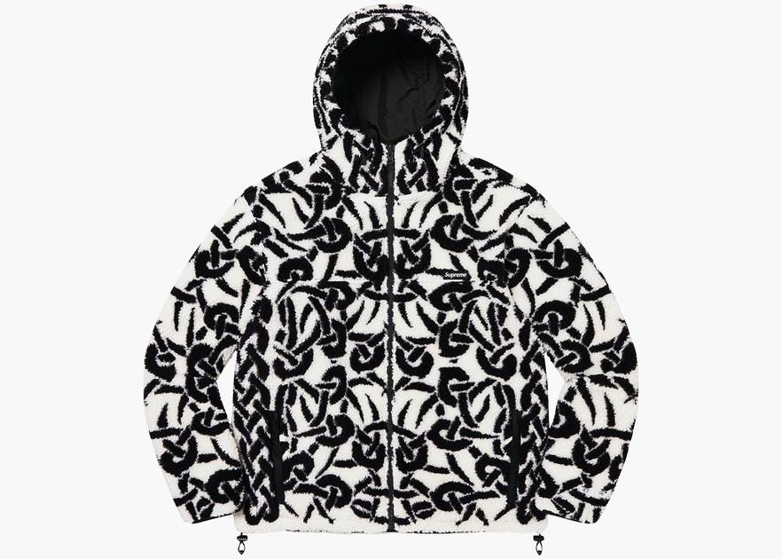 Supreme Celtic Knot Reversible Fleece Hooded Jacket Stone | Hype Clothinga