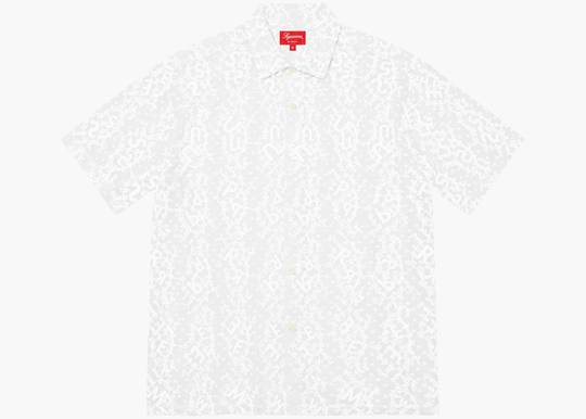 Supreme Chainstitch Chiffon S/S Shirt White | Hype Clothinga