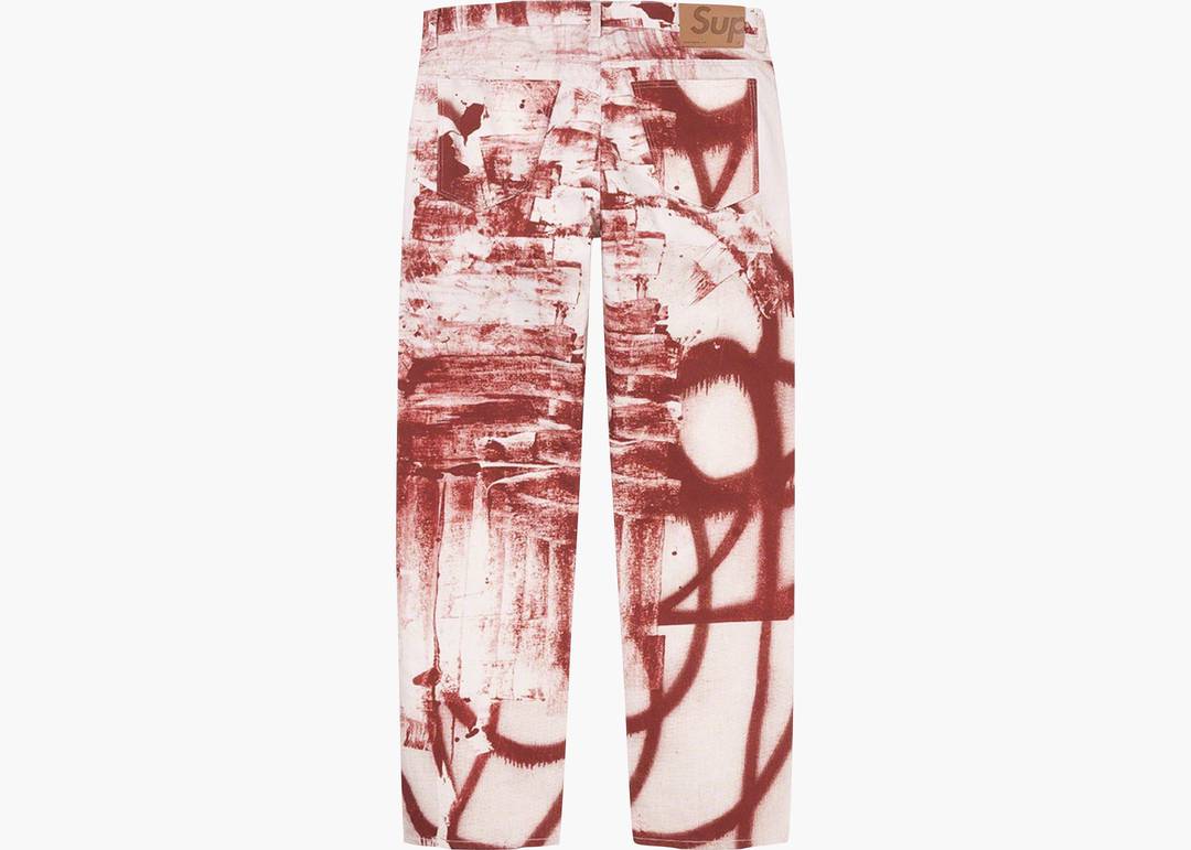 Supreme Christopher Wool Regular Jean Red | Hype Clothinga