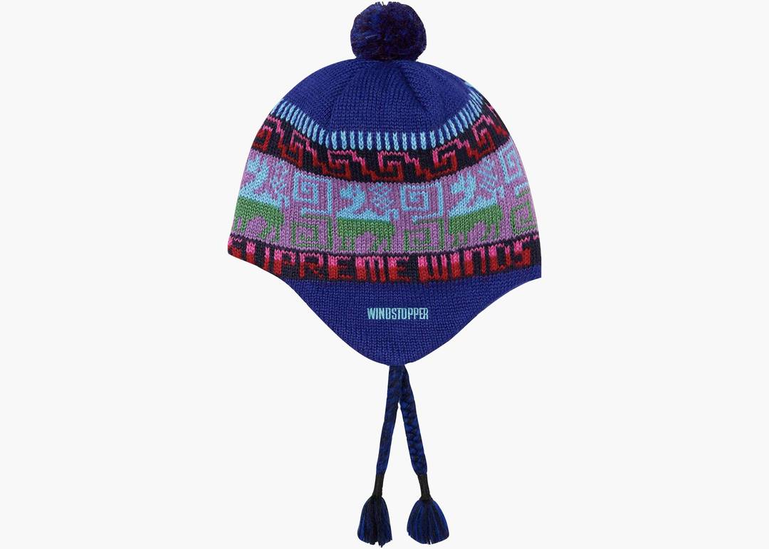 Supreme Chullo Windstopper Earflap Beanie Blue