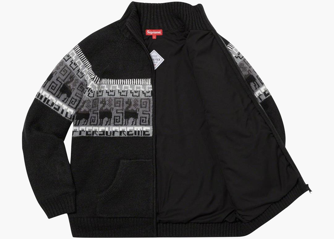 Supreme Chullo Windstopper Zip Up Sweater Black Supreme Chullo Windstopper Zip Up Sweater Black