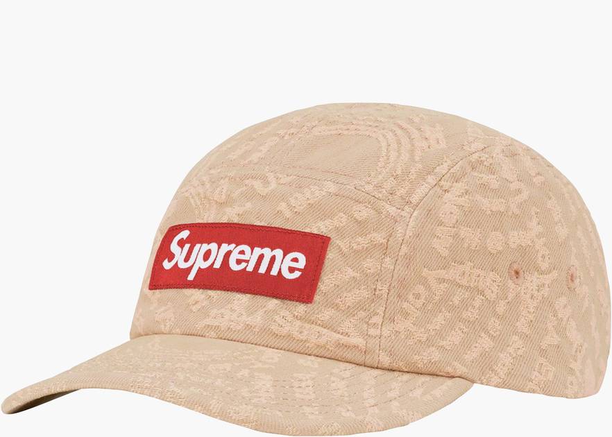 Supreme Circles Jacquard Denim Camp Cap 'Brown