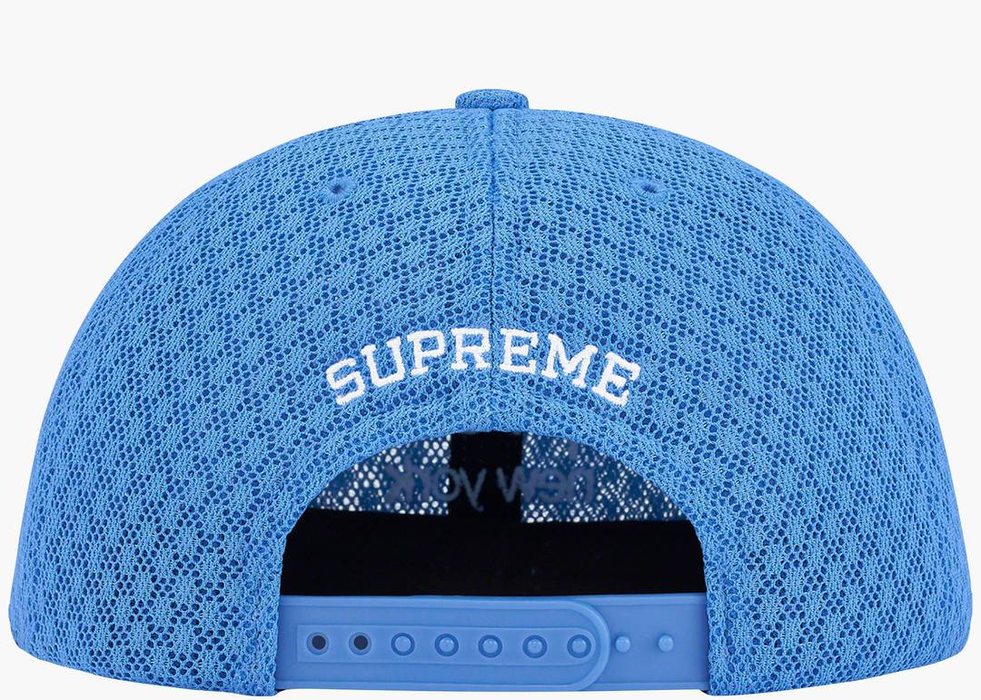 Supreme Classic Logo Air Mesh 6-Panel Light Blue