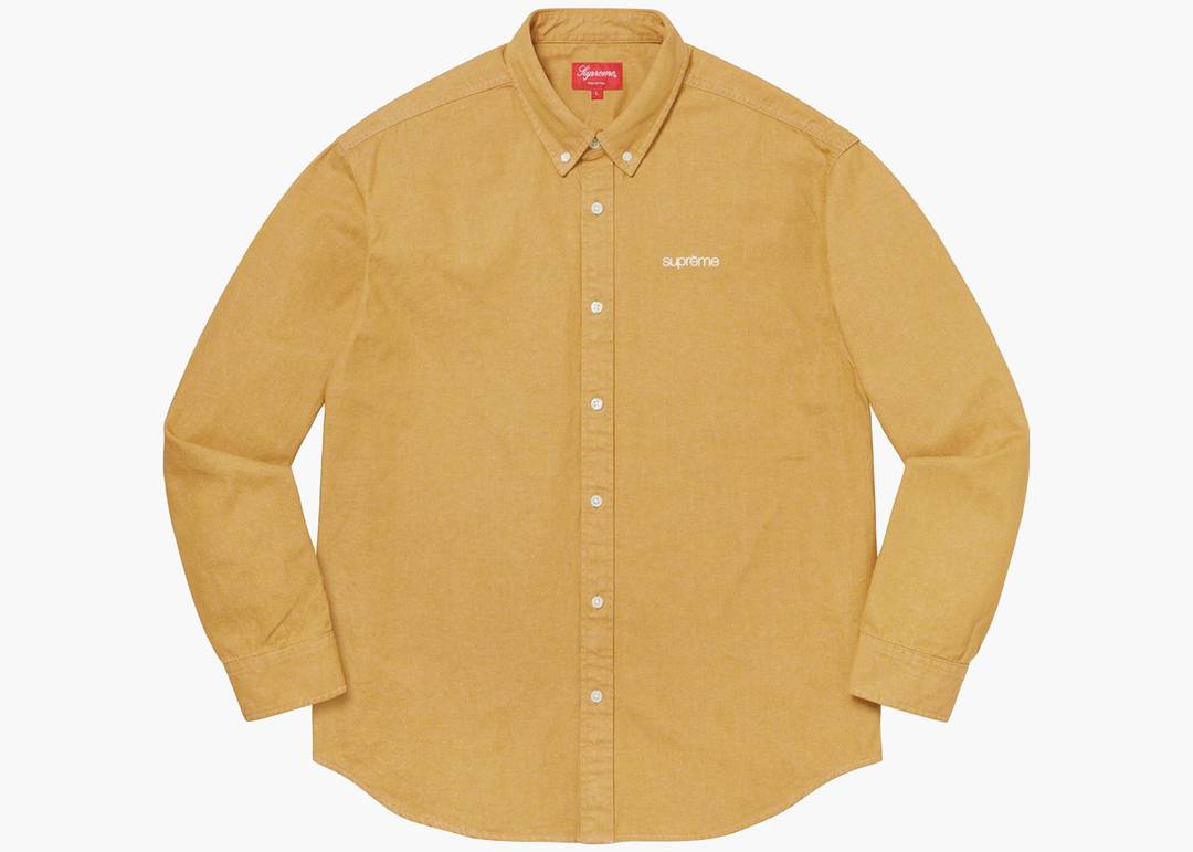 Classic Supreme Orange Logo Long Sleeve Tee