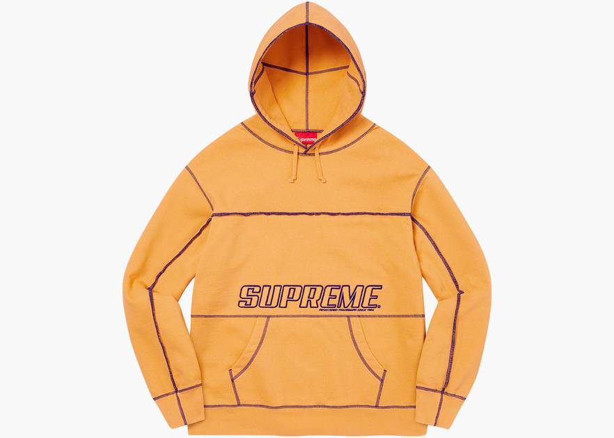 Supreme Coverstitch Hooded Sweatshirt Dusty Gold | Hype Clothinga