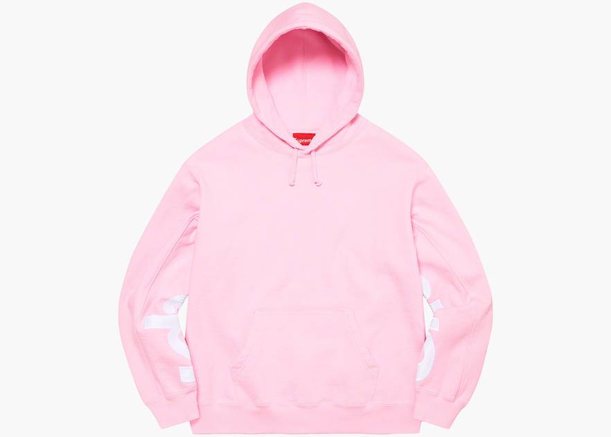 Supreme Cropped Panels Hooded Sweatshirt Light Pink | Hype Clothinga