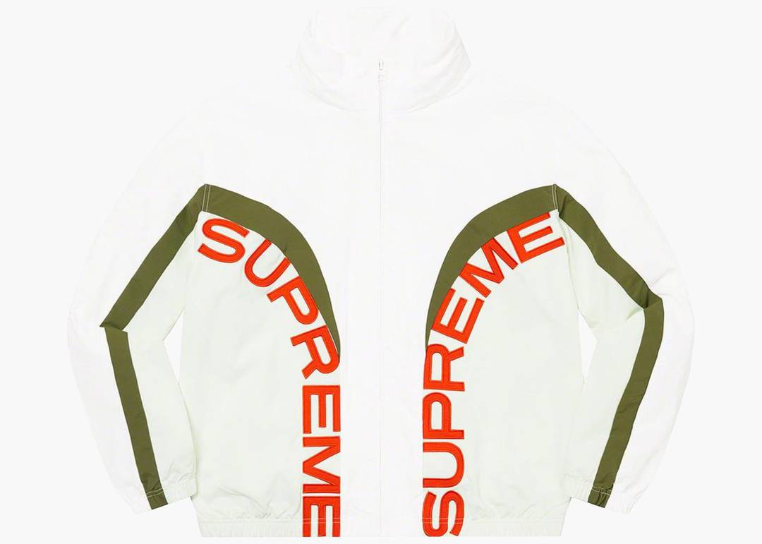 Supreme Curve Track Jacket White | Hype Clothinga