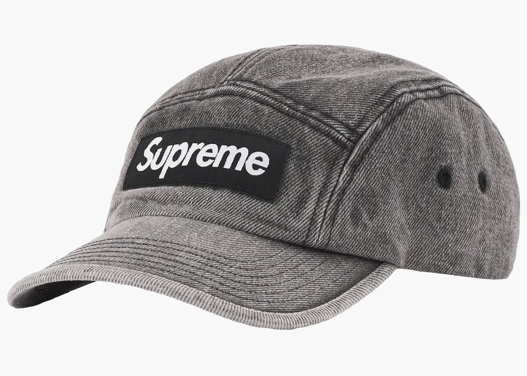 Supreme Denim Camp Cap Washed Black | Hype Clothinga