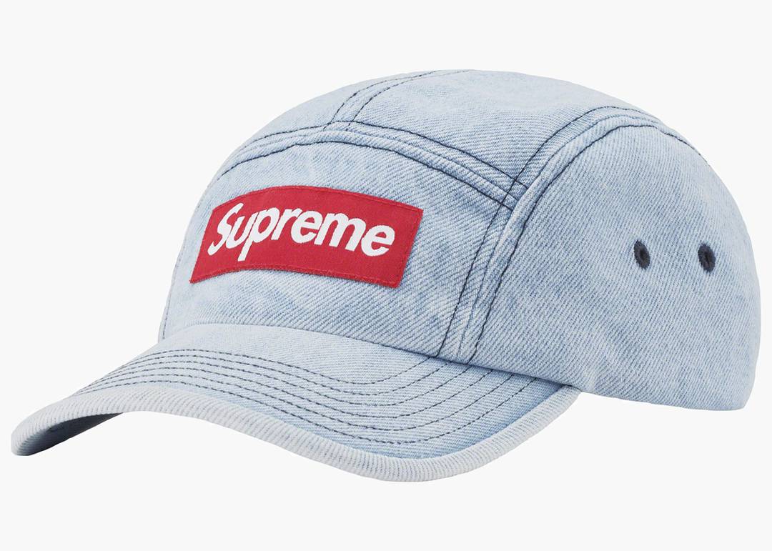 Supreme Denim Camp Cap Washed Blue | Hype Clothinga