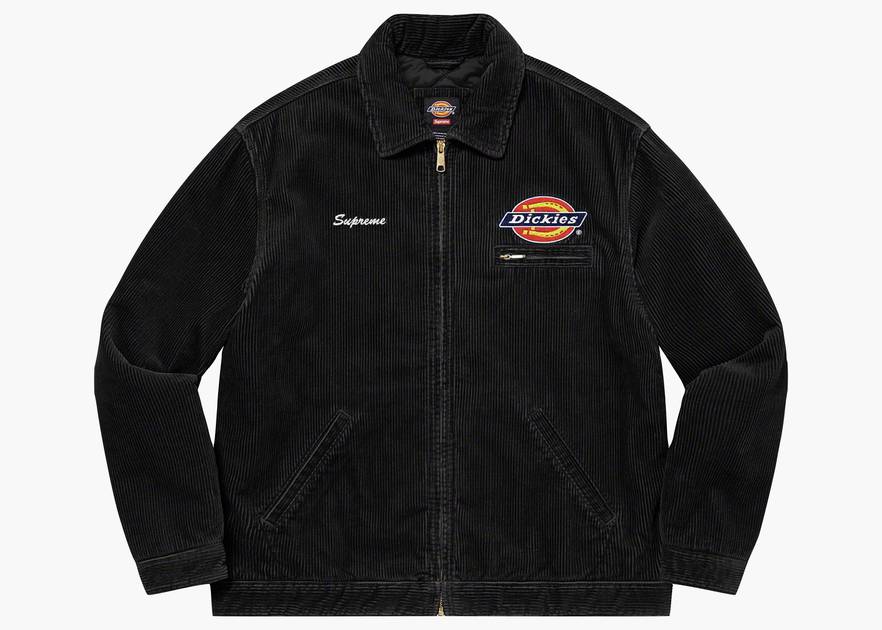 Supreme Dickies Corduroy Work Jacket Black Hype Clothinga