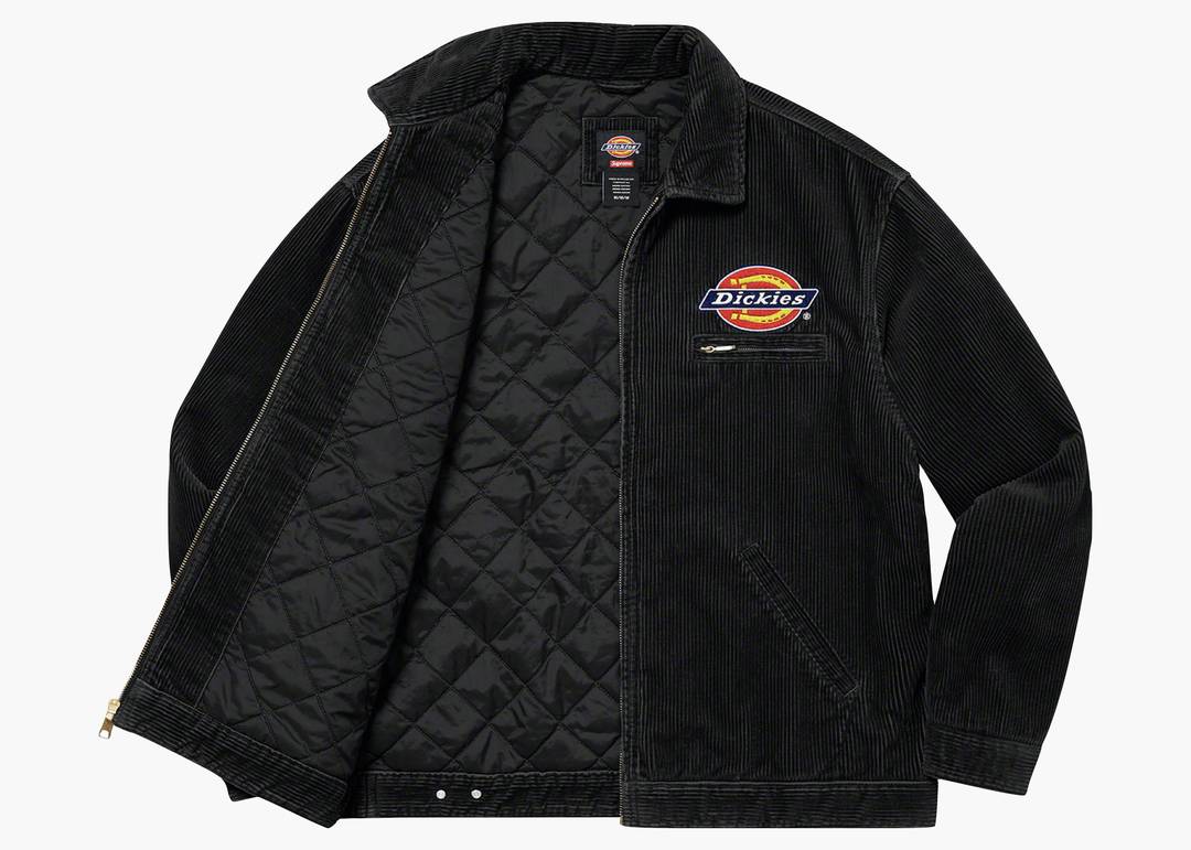 Supreme Dickies Corduroy Work Jacket Black | Hype Clothinga