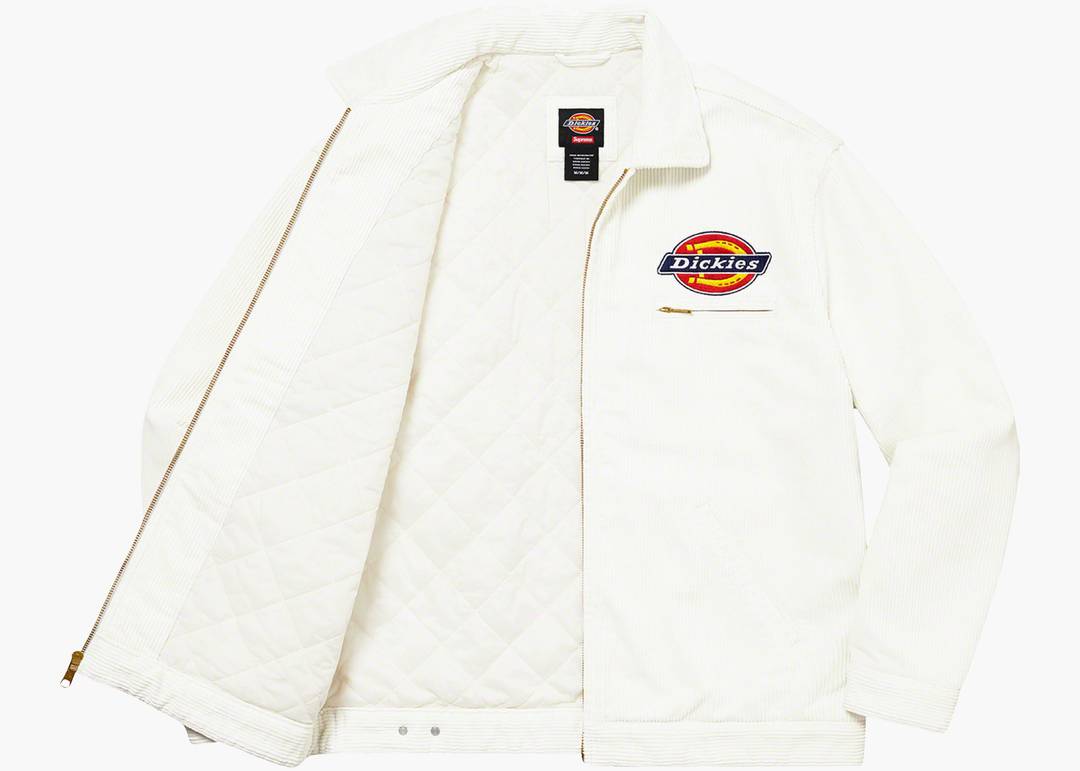 Supreme Dickies Corduroy Work Jacket White | Hype Clothinga