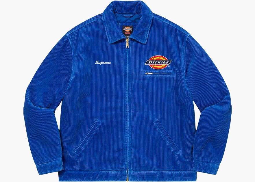 Supreme Dickies Corduroy Work Jacket Royal | Hype Clothinga