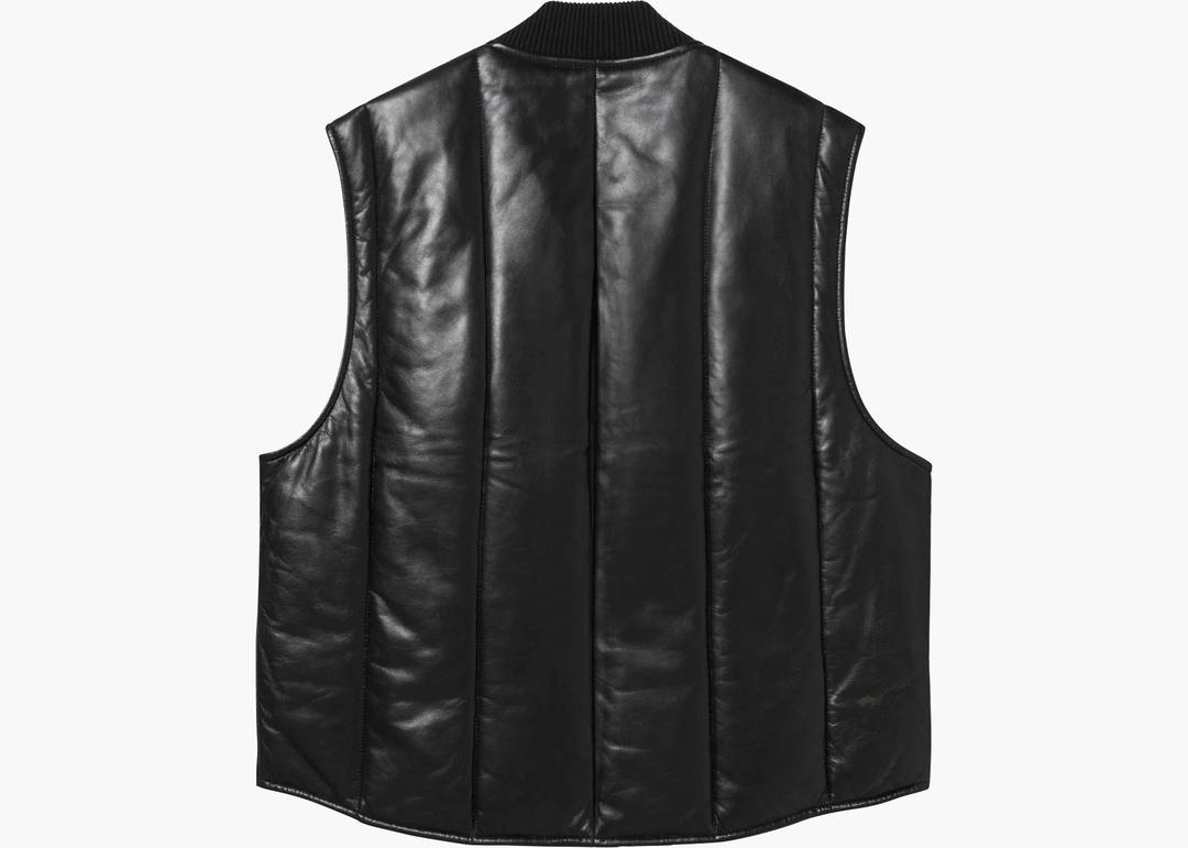 Supreme Dickies Leather Work Vest Black | Hype Clothinga