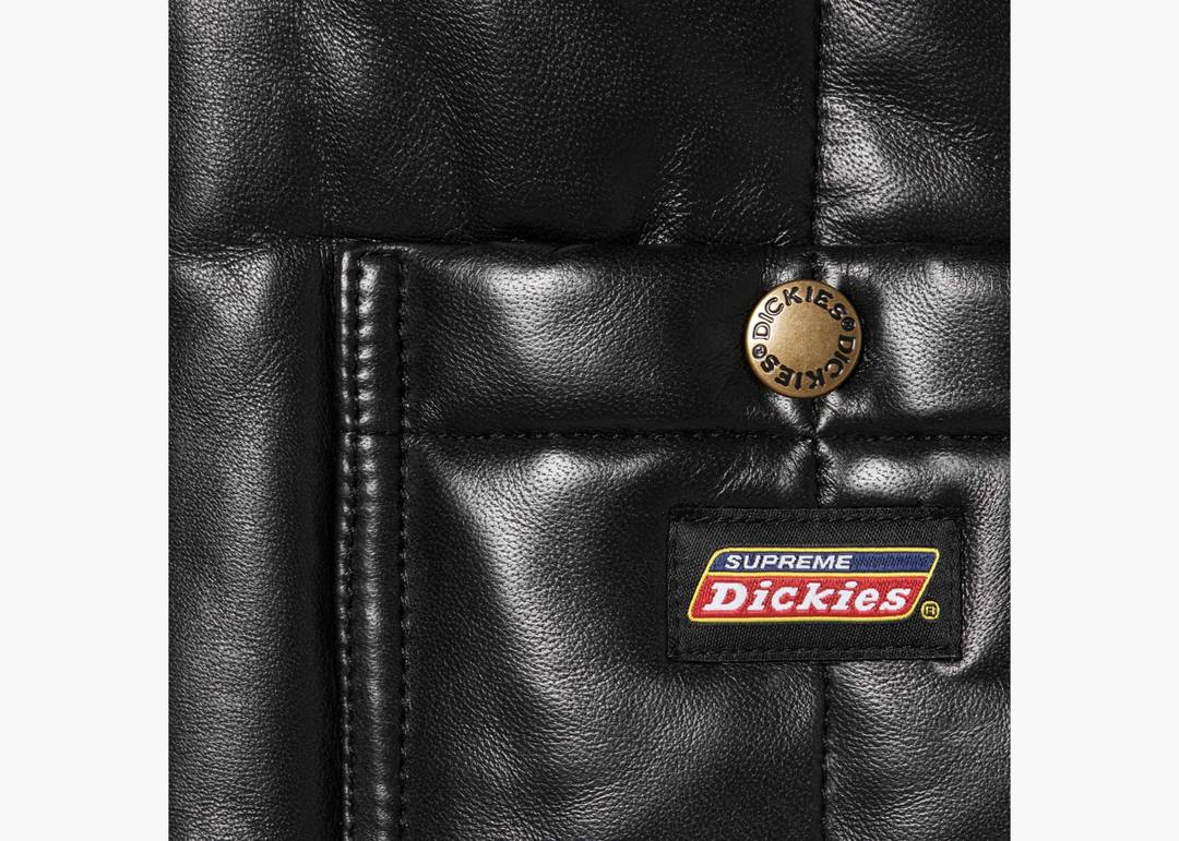 Supreme Dickies Leather Work Vest Black | Hype Clothinga Supreme Dickies Leather Work Vest Black | Hype Clothinga