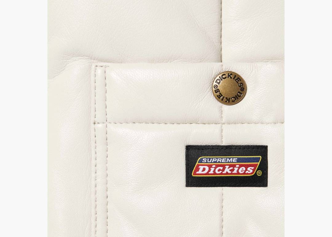 Supreme Dickies Leather Work Vest White | Hype Clothinga Supreme Dickies Leather Work Vest White | Hype Clothinga