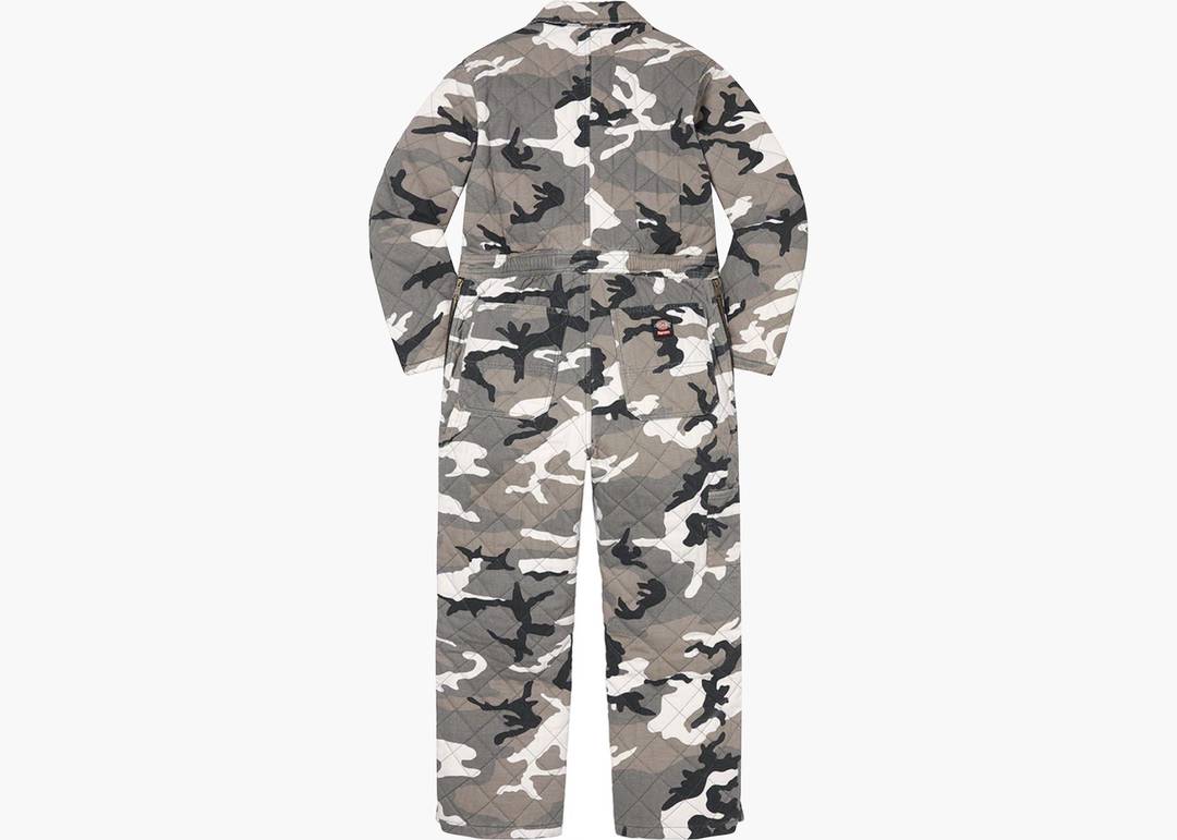 Supreme Dickies Quilted Denim Coverall Grey Camo | Hype Clothinga