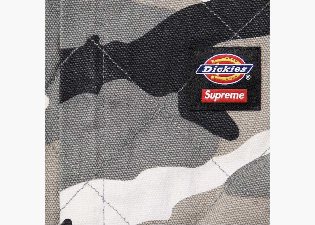 Supreme Dickies Quilted Denim Coverall Grey Camo | Hype Clothinga