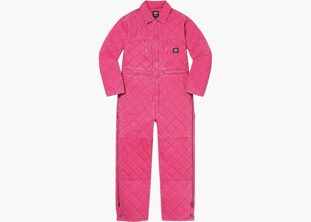 Supreme Dickies Quilted Denim Coverall Pink | Hype Clothinga
