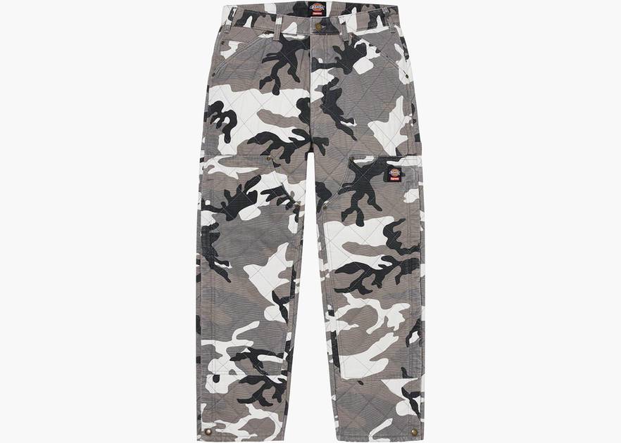 Supreme Dickies Quilted Double Knee Painter Pant Grey Camo | Hype Clothinga